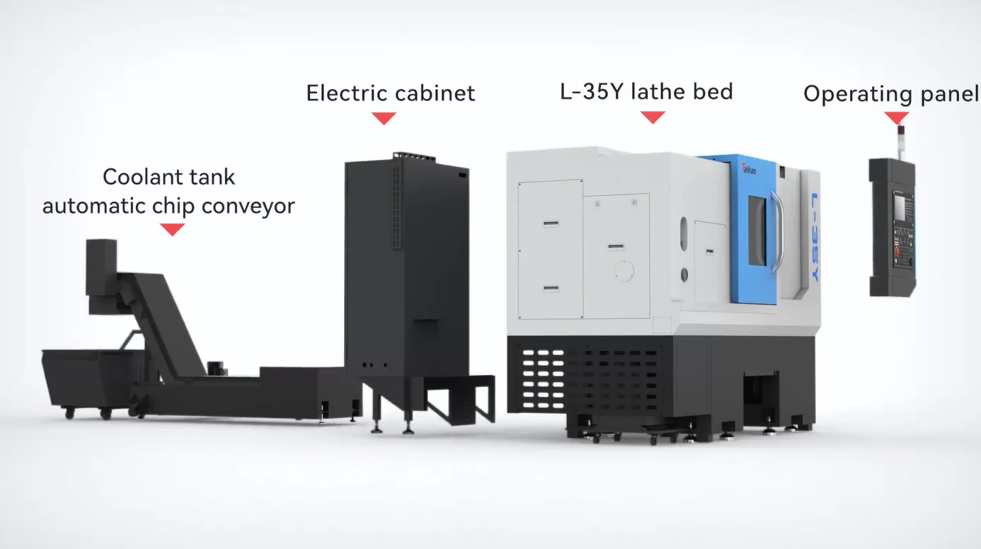 เครื่องกลึงแนวนอน CNC L-35Y (งานกลึงและกัด)